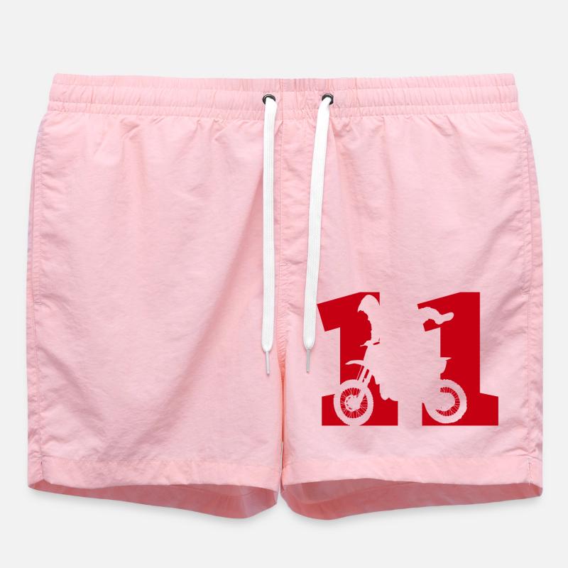 Moto 11 biker - Swim Trunks - pink