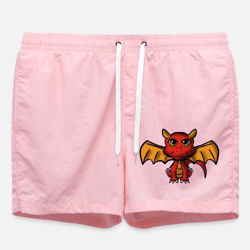 Dragon rouge - Short de bain - rose
