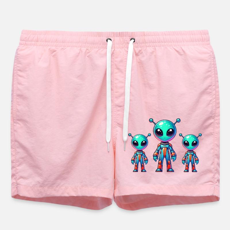 Alien Comic - Swim Trunks - pink