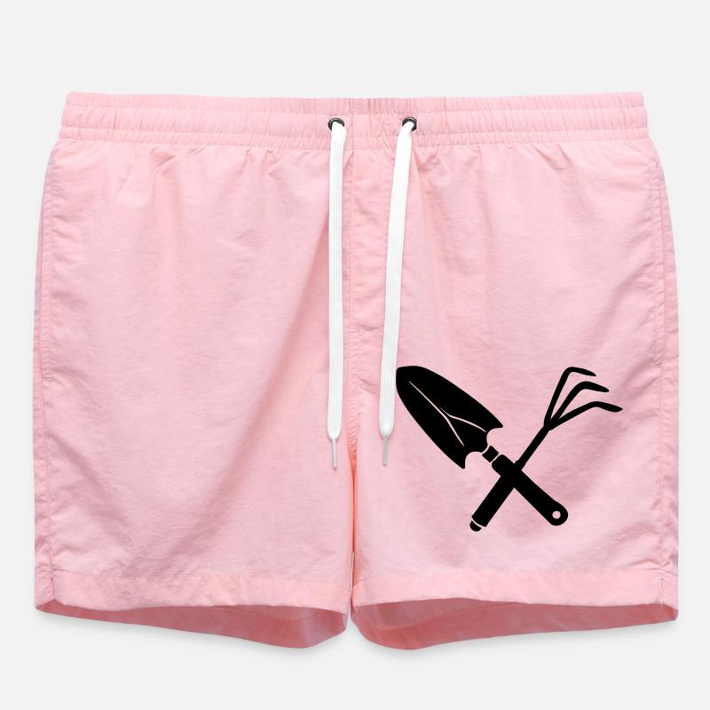 garden tools - Swim Trunks - pink
