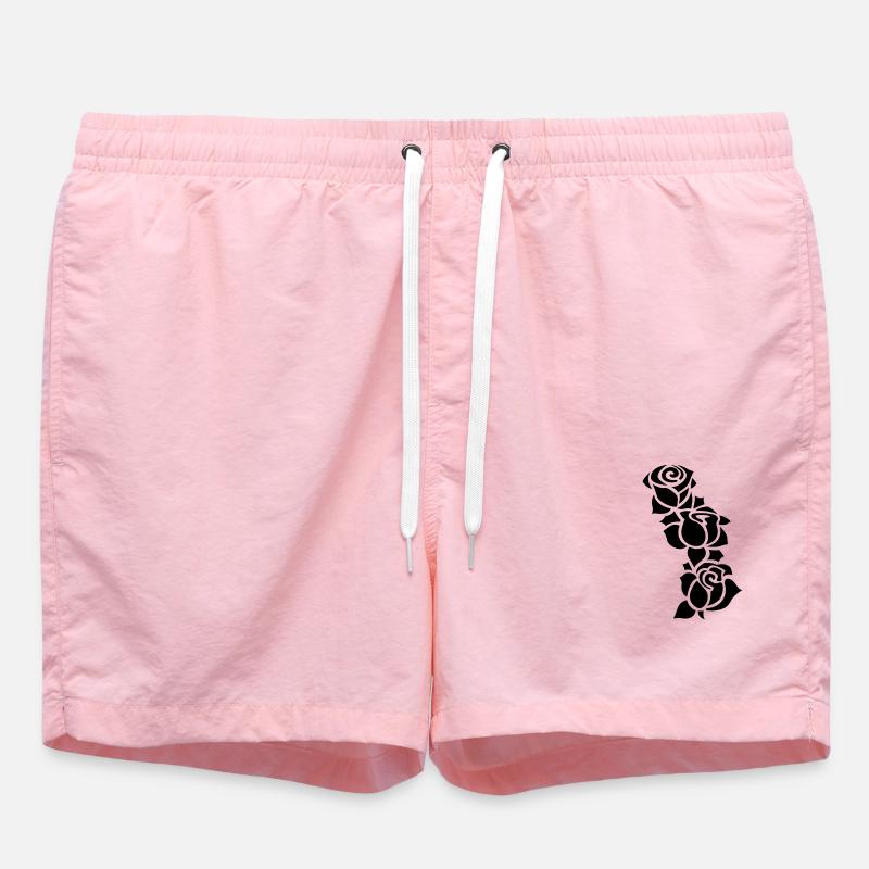 tatouage - Short de bain - rose
