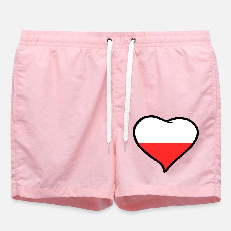 Drapeau Pologne - Short de bain - rose