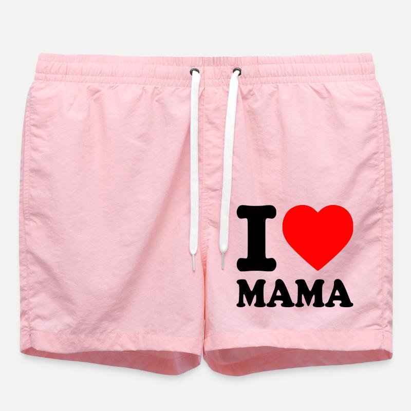 I love mama - Short de bain - rose