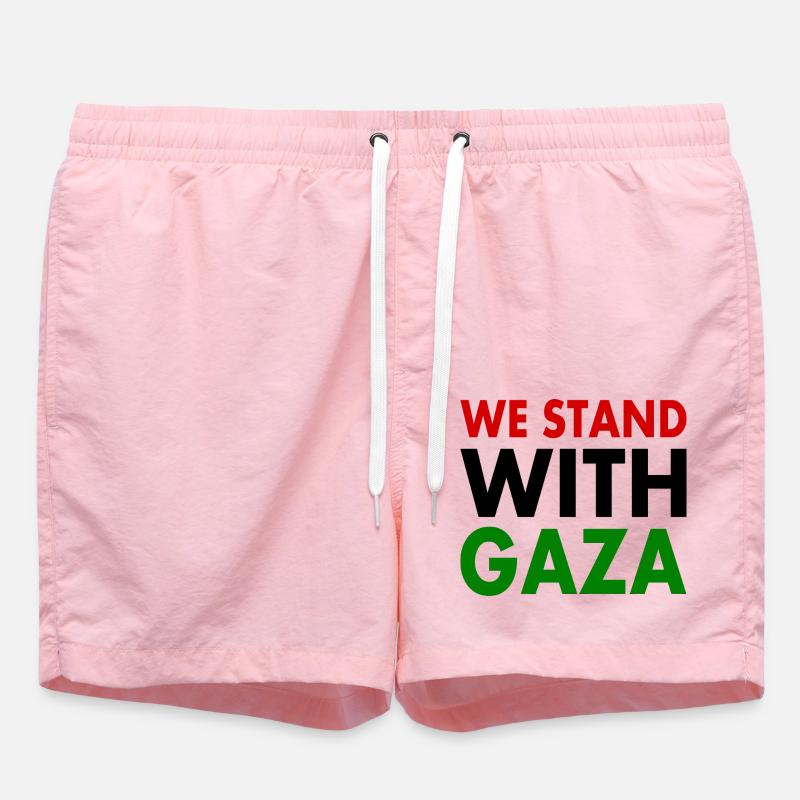 We stand with palestine - Short de bain - rose