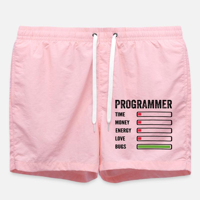 Developer Humor Programmer Coder - Swim Trunks - pink