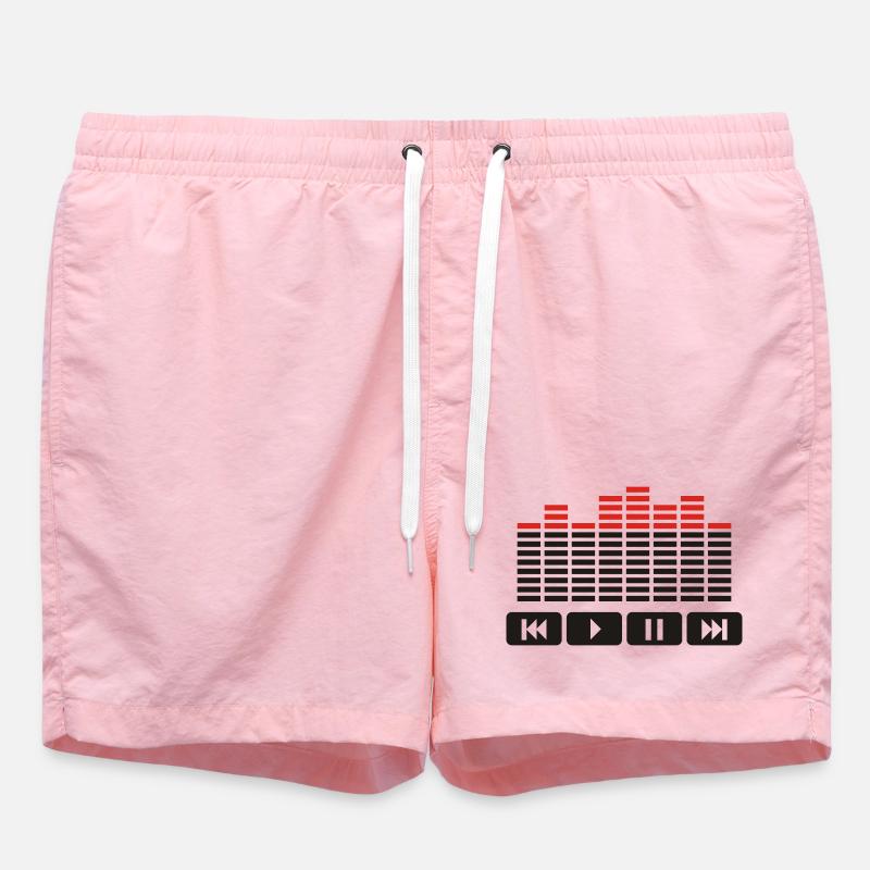Equalizer audio player dj - Short de bain - rose