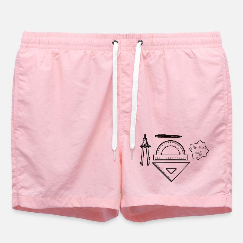 Graphique de dessinateur - Short de bain - rose