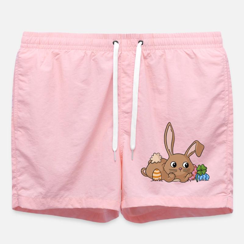Träumender Comic Osterhase - Badeshorts - Pink