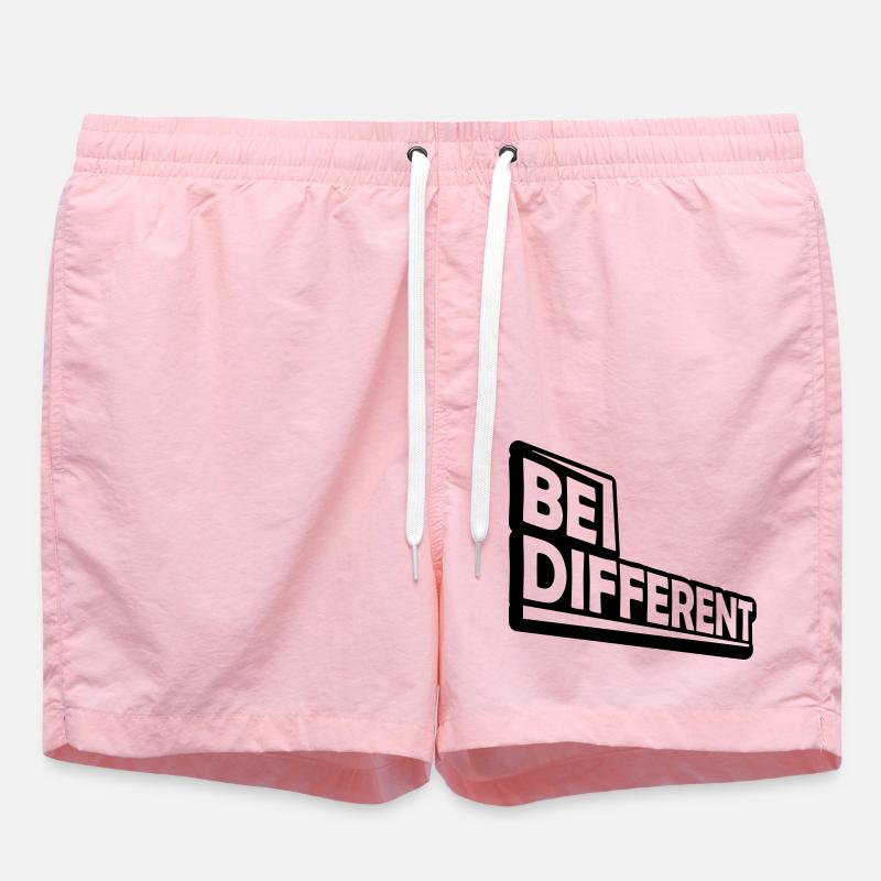 Be different Logo Design - Swim Trunks - pink