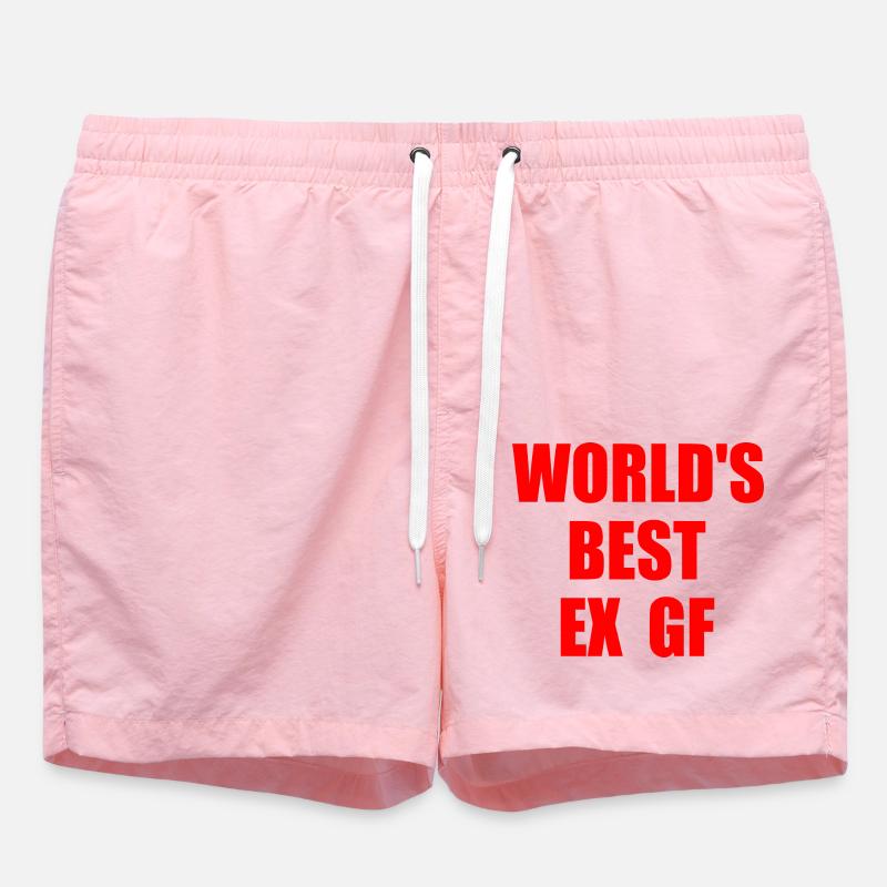 worlds best ex gf - Swim Trunks - pink