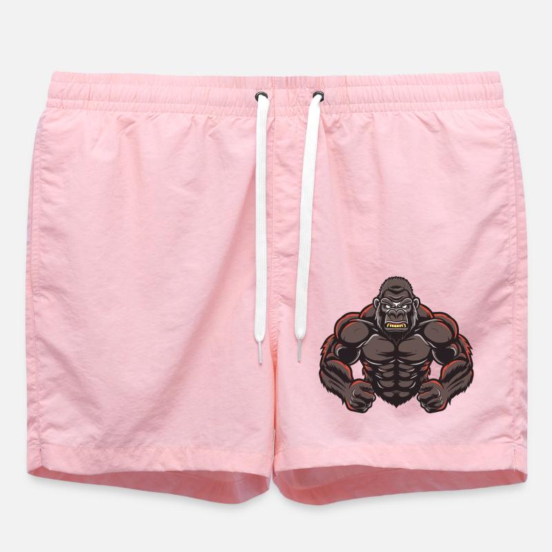 Gorilla Stark Comic - Swim Trunks - pink