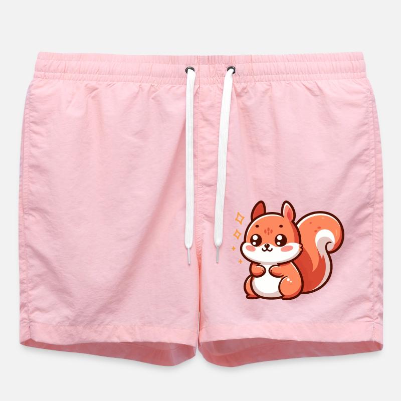 Niedliches kleines Eichhörnchen - Badeshorts - Pink