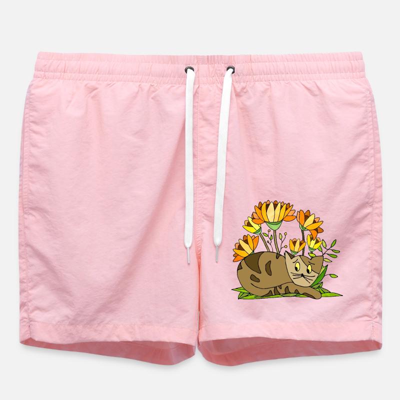 Chat - Short de bain - rose