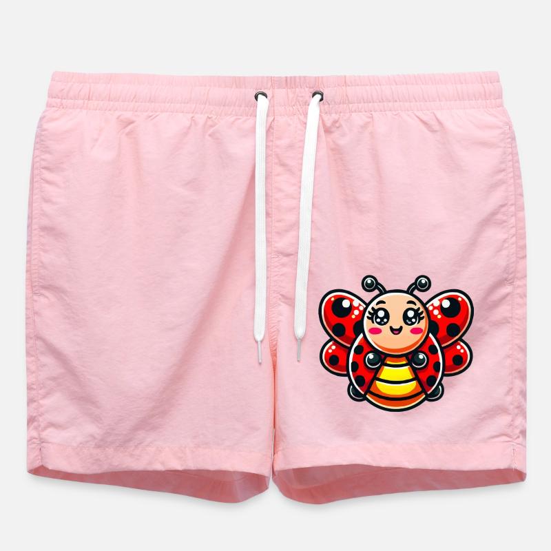 Ladybug Comic - Swim Trunks - pink