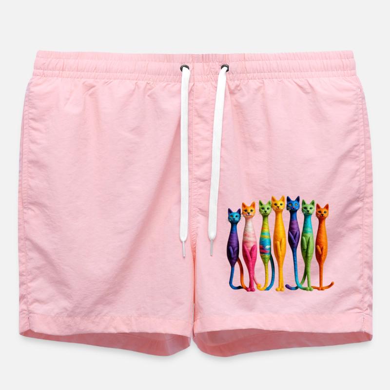 Chat - Short de bain - rose