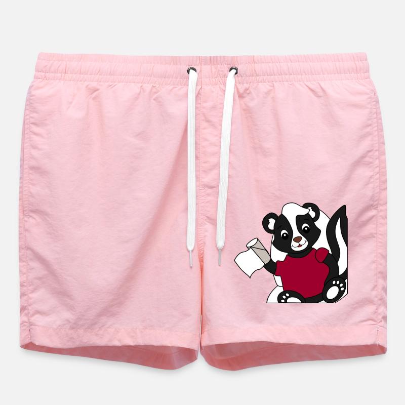 Skunk Pixie sur les toilettes - Short de bain - rose