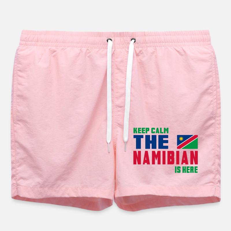 Keep Calm Namibia flag design - Swim Trunks - pink