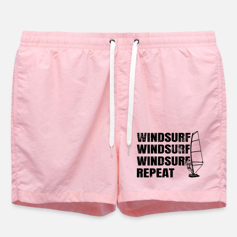 Windsurfing Repeat - Swim Trunks - pink