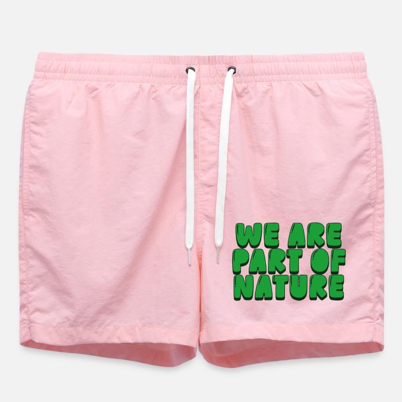 Nous faisons partie de la nature - Short de bain - rose