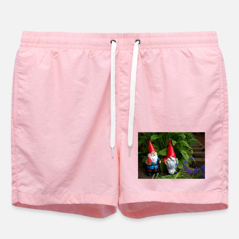Gartenzwerge im Beet - Badeshorts - Pink