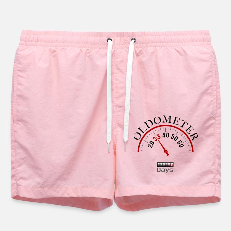 Oldometer 33rd birthday - Swim Trunks - pink