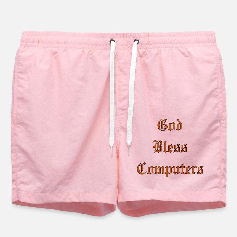 GodBlessComputers - Short de bain - rose
