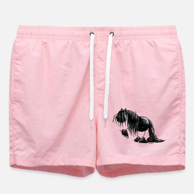 Frison cheval dessin animé - Short de bain - rose