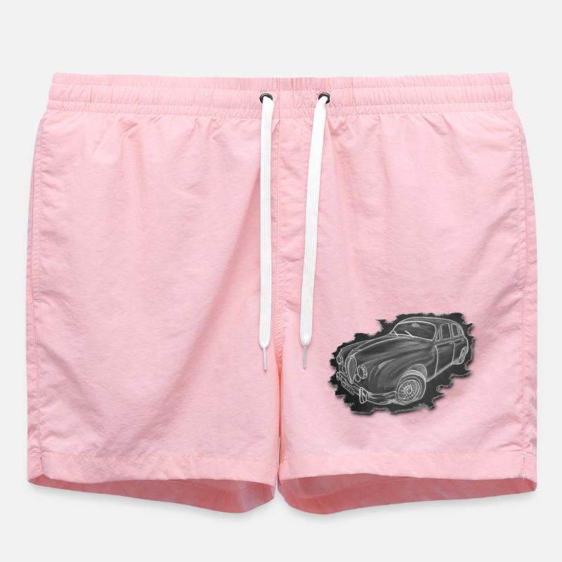 Oldtimer - Dessin - Short de bain - rose