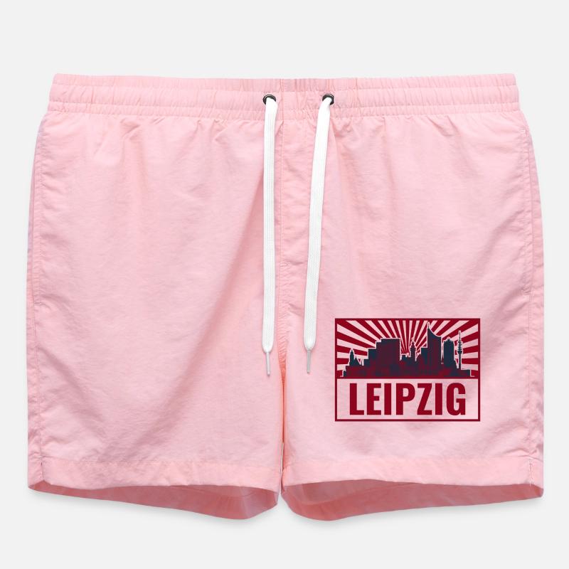 Leipzig Skyline Rétro Red - Short de bain - rose