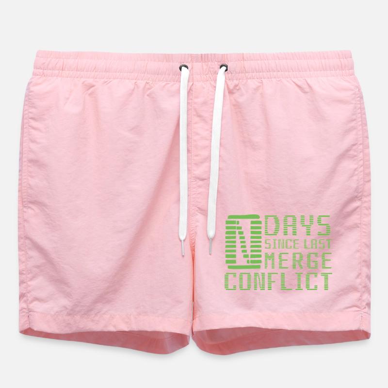 Merge Conflict Software Developer Entwickler Geek - Badeshorts - Pink