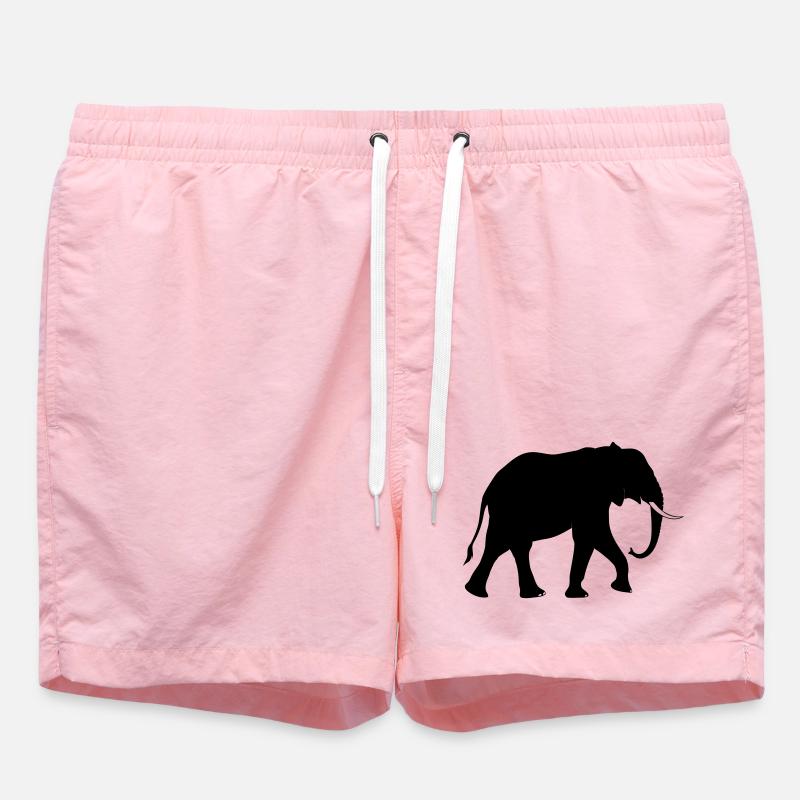 Éclipse Solaire Géométrique Impression Abstraite - Short de bain - rose