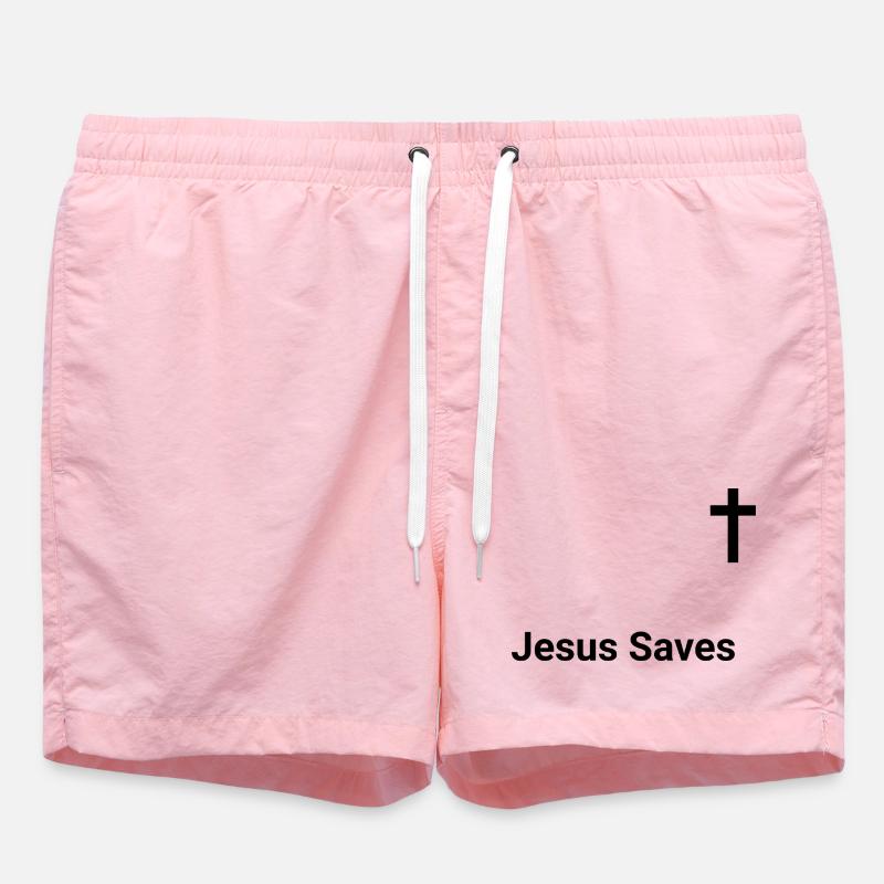 Impression abstraite de lignes géométriques - Short de bain - rose