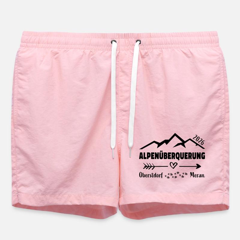 Alpenüberquerung E5 2026 Oberstdorf Meran - Badeshorts - Pink