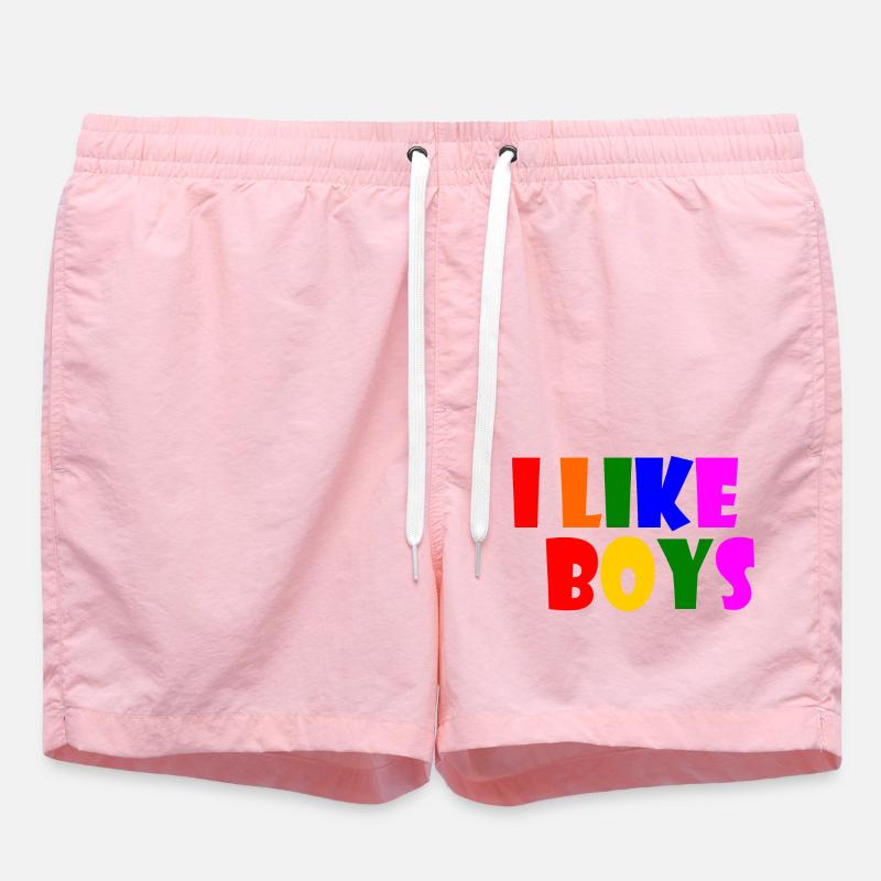 I like boys - Badeshorts - Pink