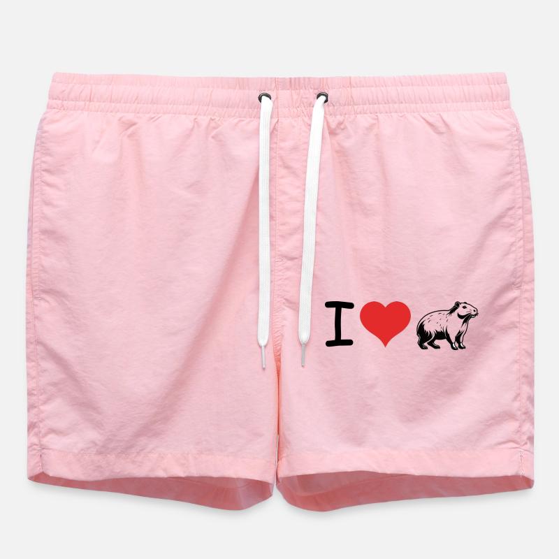 J’aime Capybara Citation - Pet Design - Short de bain - rose