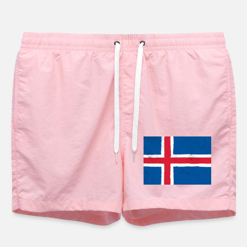 Drapeau de l’Islande - Short de bain - rose
