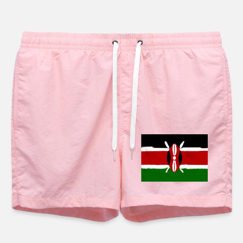 Drapeau du Kenya - Short de bain - rose