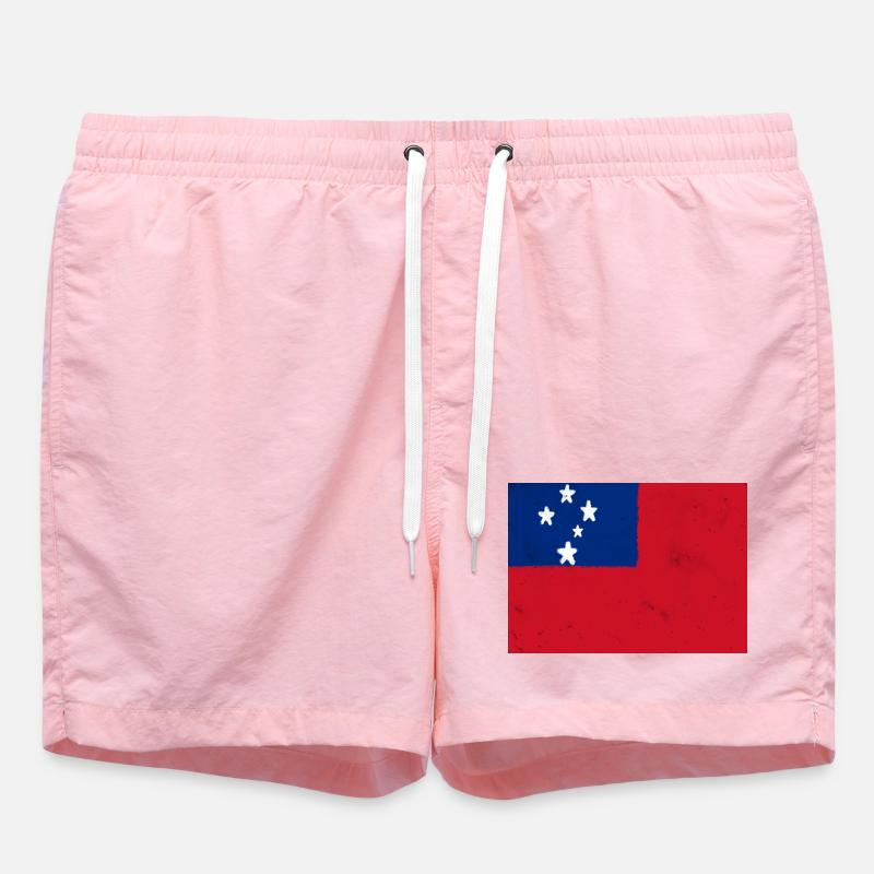 Drapeau des Samoa - Short de bain - rose