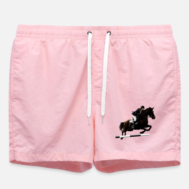 Cheval cabré avec cavalier - Short de bain - rose