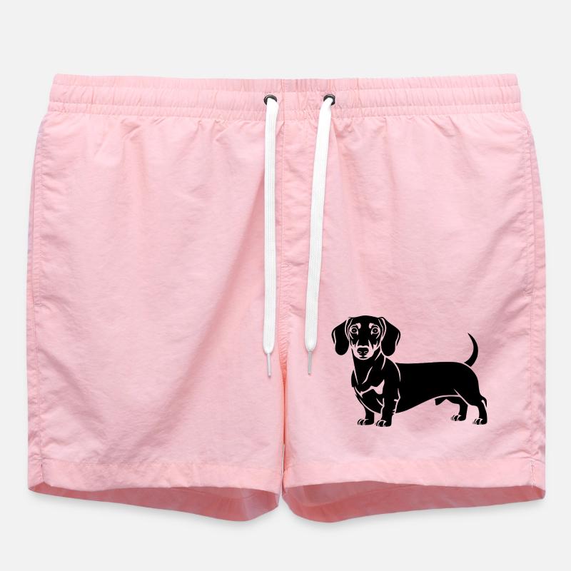 Dachshund - Swim Trunks - pink