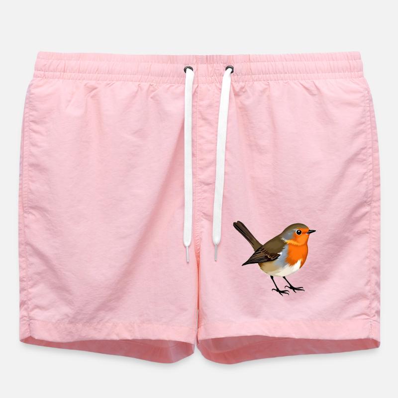 Oiseau rouge-gorge - Short de bain - rose