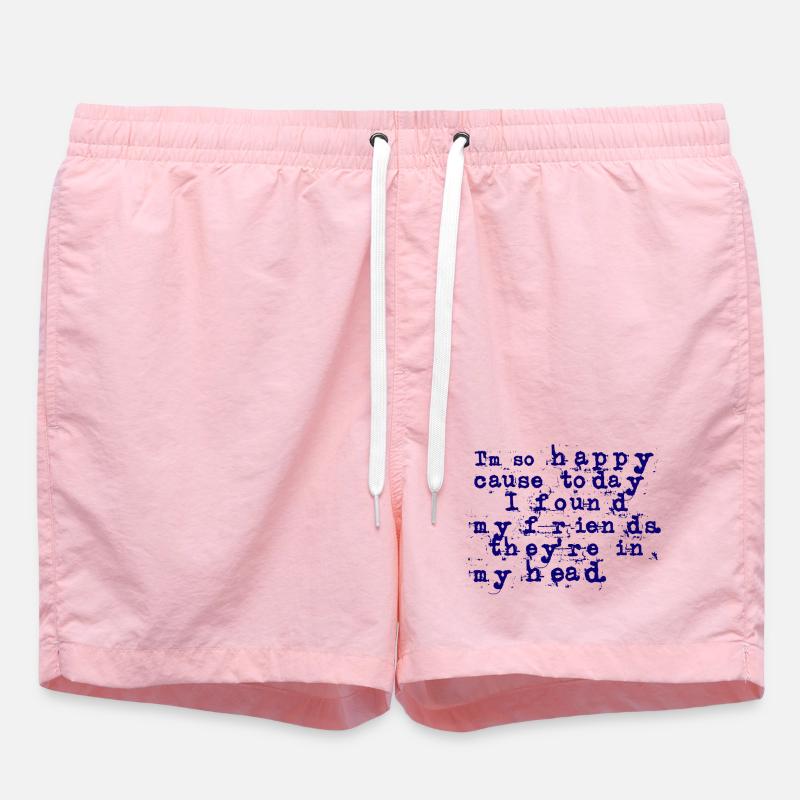 lithium lyrics - nirvana - Swim Trunks - pink