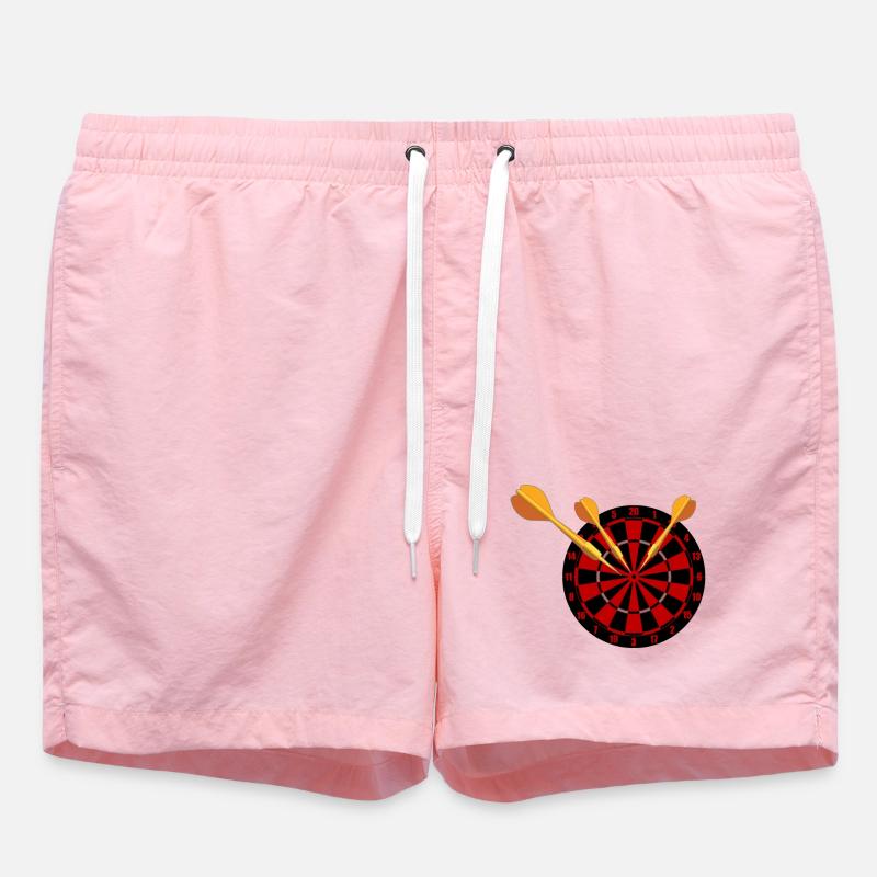 Darts Arrows and Dartboard - Swim Trunks - pink