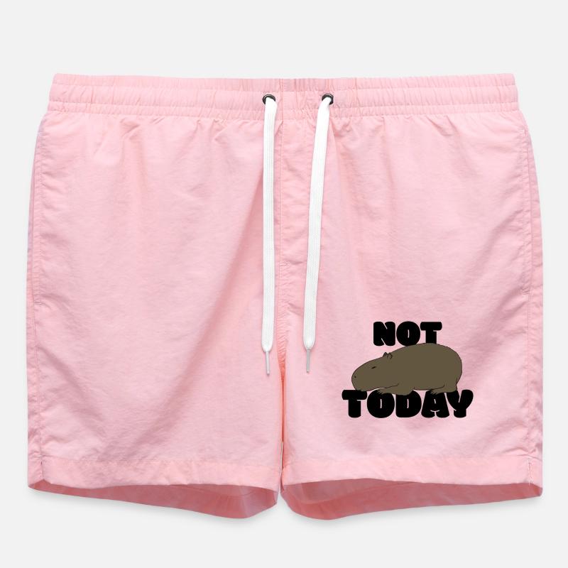 Not today Capybara - Swim Trunks - pink
