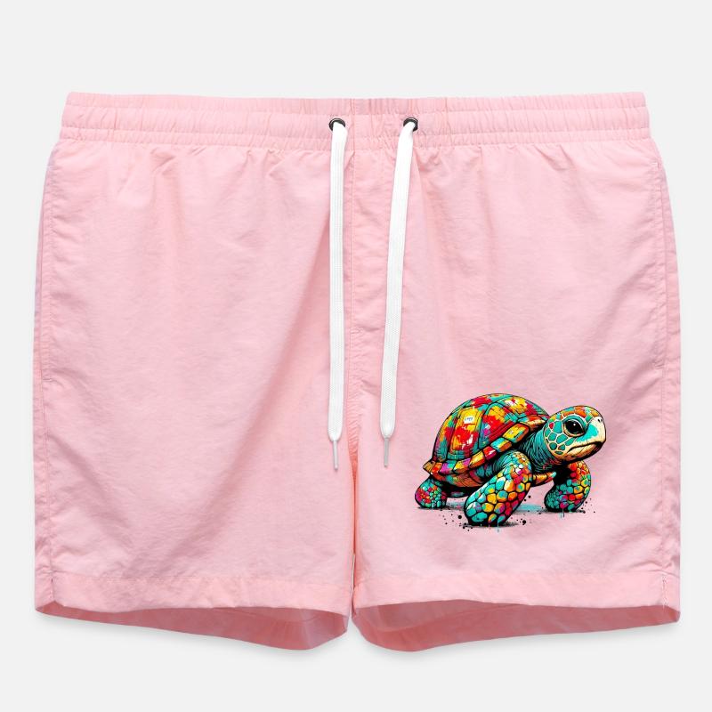 Turtle - Swim Trunks - pink