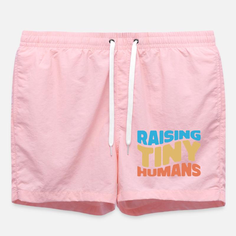 Raising Tiny Humans – Everyday Parenting with Humor - Swim Trunks - pink