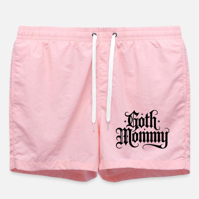 Goth Mommy - Cool Stoic Design - Swim Trunks - pink