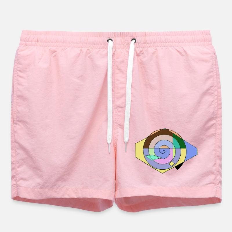 Spiral Color Fun Geometry - Short de bain - rose