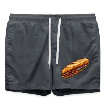 Baguette-Sandwich Illustration - Badeshorts -  - Vorne