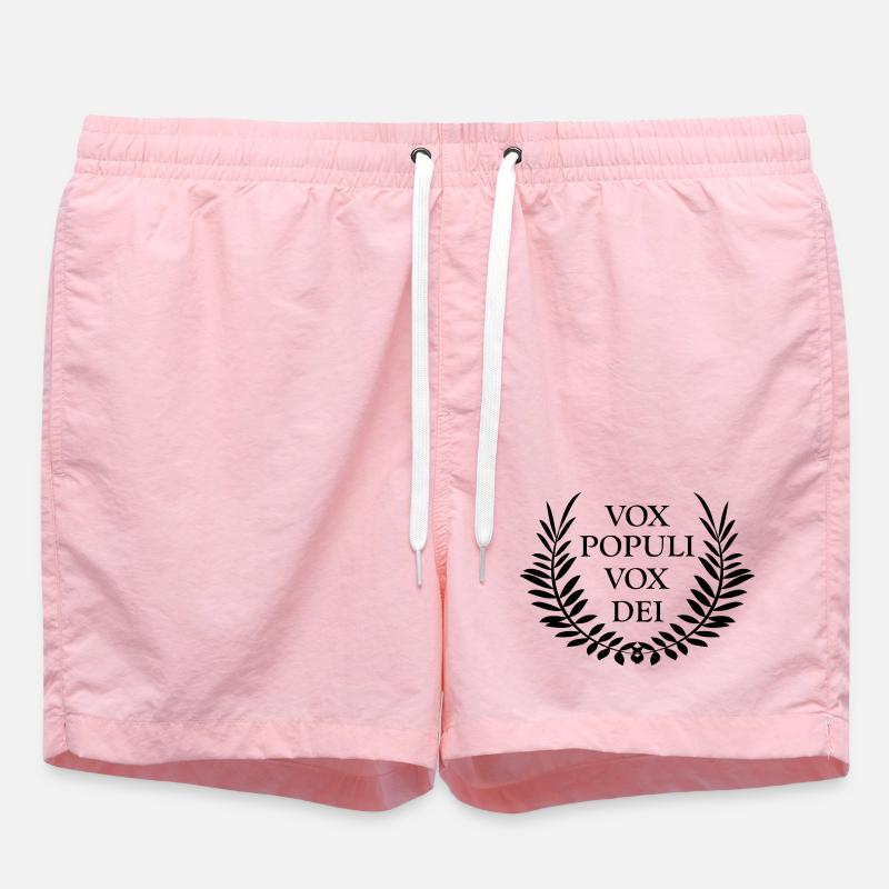 Expression latine Vox populi vox dei - Short de bain - rose